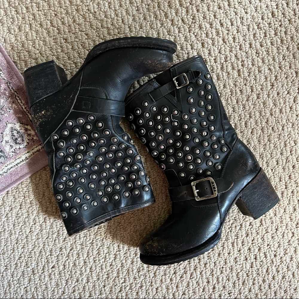 Frye Veronica Disc Studded Heel Boot